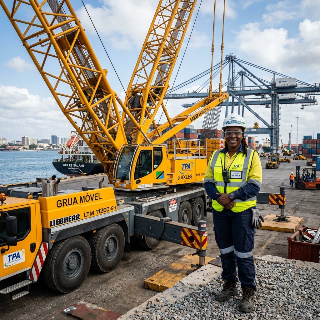 Engenheiro Africano de Grua Fixa