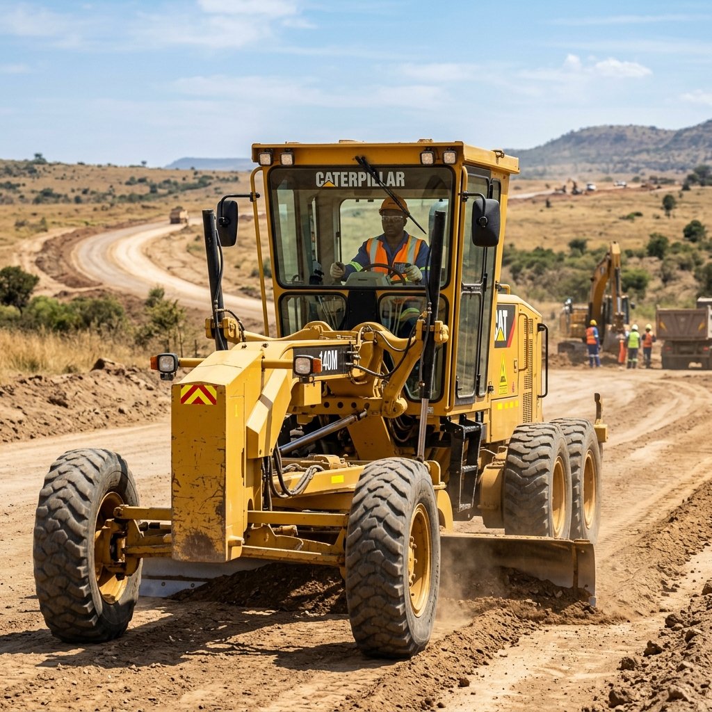 Operador Africano de Motoniveladora